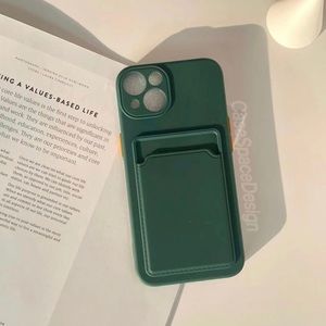 Green & Orange IPhone 13 Phone Case with Card Slot